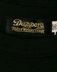 Dapper's (ダッパーズ)　ボーダーTシャツ　1247　"Three Lines Border Print Crewneck Tee"　ブラック/ワインレッド