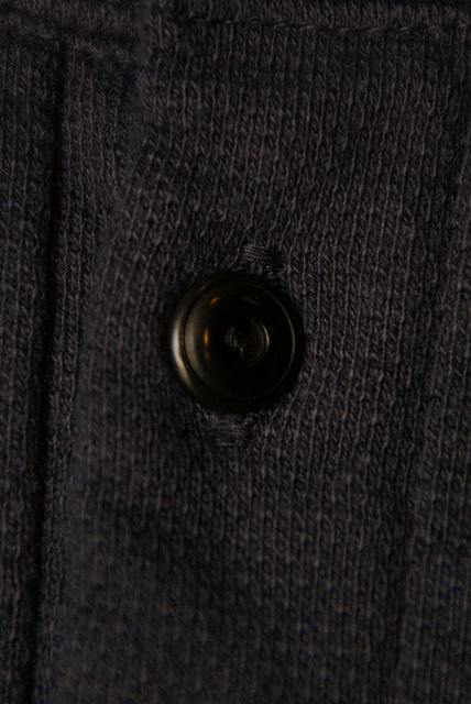 DALEE'S (ダリーズ)　6分袖ヘンリーネックTシャツ　"Rail Nit (レイルニット)"　...RAIL ROAD KNIT　DS.ネイビー
