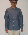 TCB (ティーシービー)　ワークシャツ　"Catlight Shirts"　インディゴシャンブレー