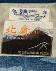 SUN SURF Special Edition (サンサーフ・スペシャルエディション) × 北斎　半袖ハワイアンシャツ　SS37917　"凱風快晴"　ネイビー