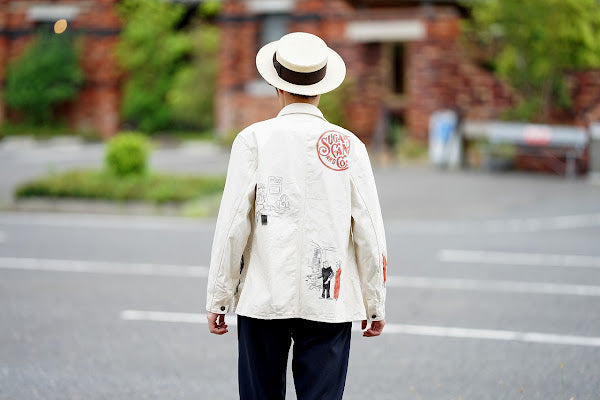 SUGAR CANE (シュガーケーン)　9oz.ツイル・ワークコート　SC15506　"1920's CARTOON WORK COAT"　ナチュラル・ワンウォッシュ