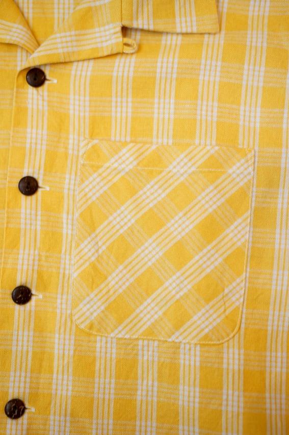 SUN SURF Special Edition (サンサーフ・スペシャルエディション)　半袖パラカシャツ　SS39127　"WATUMULL'S PALAKA CHECK SHIRT"　イエロー