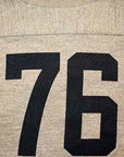 WARE HOUSE (ウエアハウス)　7分袖フットボールTシャツ　4063　"TIOGA HIGH"　杢グレー