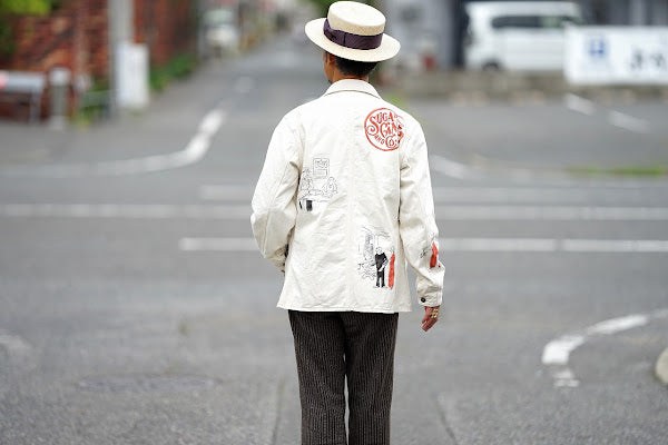 SUGAR CANE (シュガーケーン)　9oz.ツイル・ワークコート　SC15506　"1920's CARTOON WORK COAT"　ナチュラル・ワンウォッシュ