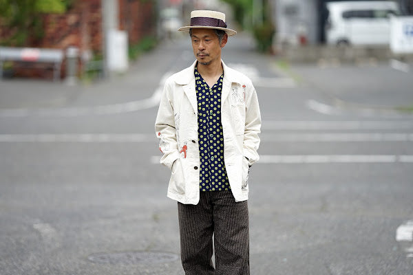SUGAR CANE (シュガーケーン)　9oz.ツイル・ワークコート　SC15506　"1920's CARTOON WORK COAT"　ナチュラル・ワンウォッシュ