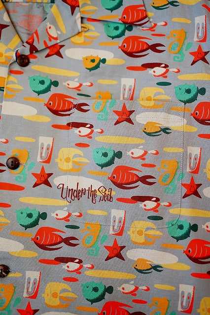 SUN SURF (サンサーフ)　半袖オープンシャツ　SS39099　"UNDER THE SEA" by MOOKIE　グレー