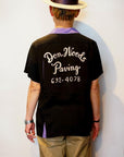 STYLE EYES (スタイルアイズ)　レーヨン・ボウリングシャツ　SE38837　"DON WOODS PAVING"　ブラック
