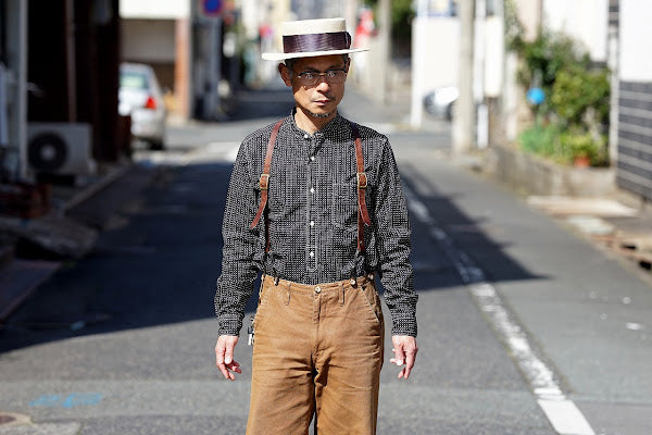 ADJUSTABLE COSTUME (アジャスタブルコスチューム)　コットンダック・ワークバギーパンツ　AP-003　ブラウン