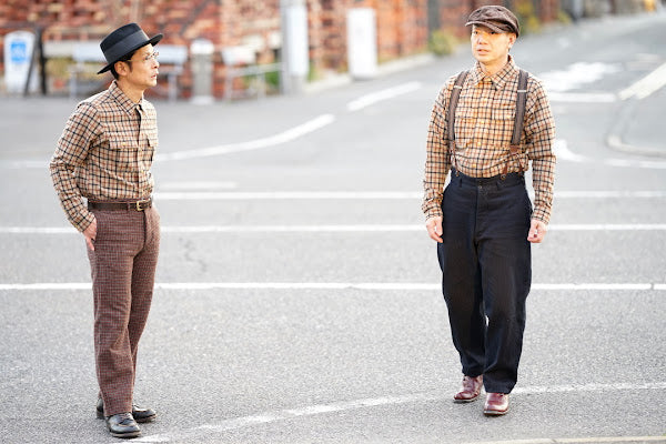 Dapper's (ダッパーズ)　ウール・ワークシャツ　1674　"Plaid Check Woolen Work Shirts"　ベージュチェック