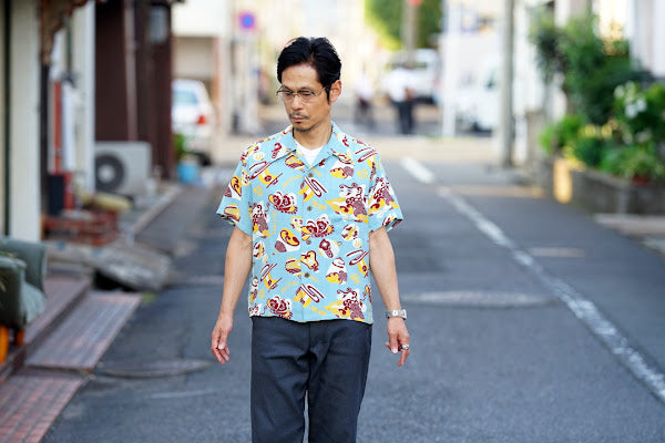 UES (ウエス)　ラマヤーナ・VネックTシャツ　65RV　ホワイト