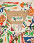 SUN SURF (サンサーフ)　半袖ハワイアンシャツ　SS37333　"TIKI VILLAGE"　オフホワイト