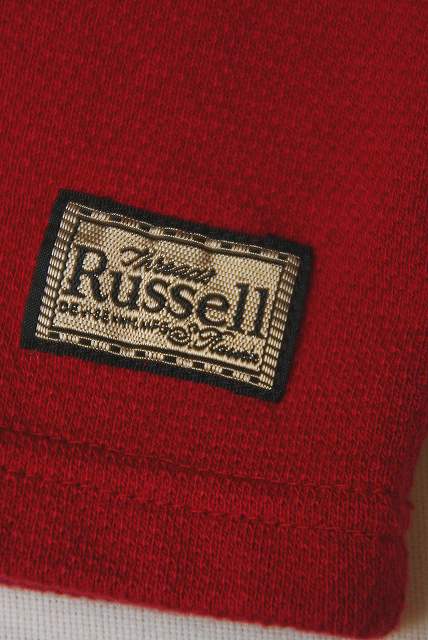 DALEE'S (ダリーズ)　6分袖ヘンリーネックTシャツ　"Rail Nit (レイルニット)"　...RAIL ROAD KNIT　レッド