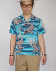 SUN SURF (サンサーフ)　半袖ハワイアンシャツ　SS38581　"CARP"　ネイビー