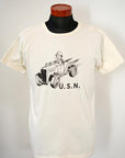 Dapper's (ダッパーズ)　半袖Tシャツ　1631　"Military Crew Neck Tee Standard Sewing Model"　オフホワイト/ブラック