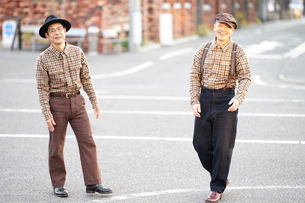 Dapper's (ダッパーズ)　ウール・ワークシャツ　1674　"Plaid Check Woolen Work Shirts"　ベージュチェック