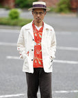 SUN SURF (サンサーフ)　長袖ハワイアンシャツ　SS29205　"SOUTH SEA OUTRIGGER"　レッド