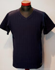 DALEE'S (ダリーズ)　Vネック・半袖Tシャツ　"FOX KNIT (フォックスニット)"　...30s CLASSIC KNIT　FT.ブルー