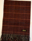 Dapper's (ダッパーズ)　カシミンク・マフラー　1590　"Cashmink Scarf by V.FRAAS"　ワイン/ブラック (グレンチェック)