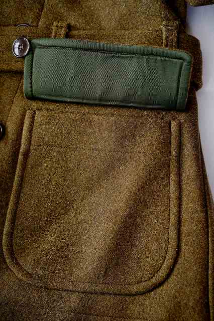 BUZZ RICKSON'S (バズリクソンズ)　ウールブランケットコート　BR15139　"OVERCOAT, SHORT, WOOL　Type M-1926"　オリーブ