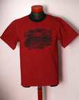 DELUXEWARE (デラックスウエア)　半袖Tシャツ　DLT-1503B　"DUSTANG"　レッド