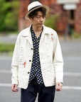STAR OF HOLLYWOOD (スターオブハリウッド)　長袖オープンシャツ　SH29315　"POLKA DOT"　ネイビー