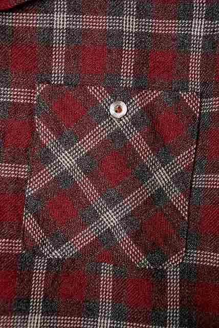 DALEE'S (ダリーズ)　長袖オープンカラーシャツ　"WALES CHECK (ウェールズチェック)"　...30s Wales Check Shirt　ワイン