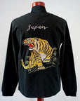 TAILOR TOYO (テーラー東洋)　長袖スカTシャツ　TT69298　"TIGER"　ブラック