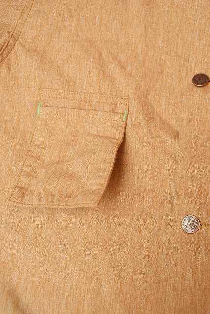 TCB (ティーシービー)　ショップコート　"Tabby's Coat"　ベージュシャンブレー