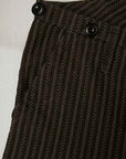ADJUSTABLE COSTUME (アジャスタブルコスチューム)　ヘリンボーンストライプ・ワークバギーパンツ　AP-050　ブラック