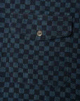 JOHN GLUCKOW (ジョン・グラッコウ)　半袖シャツ　JG42115　"Brig Shirts (ブリッグシャツ)"　刺し子・インディゴチェック