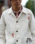 SUGAR CANE (シュガーケーン)　9oz.ツイル・ワークコート　SC15506　"1920's CARTOON WORK COAT"　ナチュラル・ワンウォッシュ