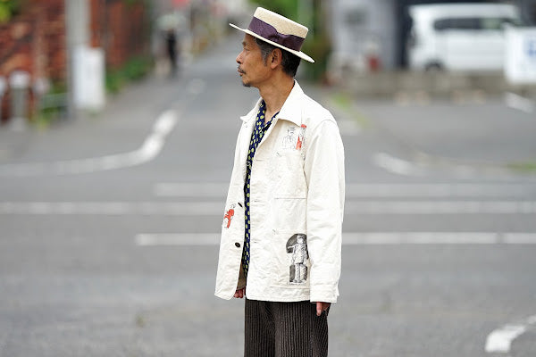 SUGAR CANE (シュガーケーン)　9oz.ツイル・ワークコート　SC15506　"1920's CARTOON WORK COAT"　ナチュラル・ワンウォッシュ