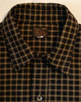 DELUXEWARE (デラックスウエア)　長袖シャツ　LV-24　"THROUGH GINGHAM CHECK"　ブラック×イエロー